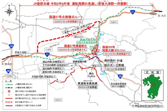 4月10日時点の復旧状況。