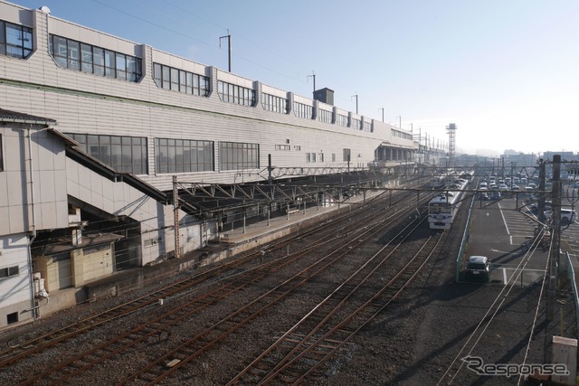 秩父鉄道熊谷駅の構内。同鉄道は4月13日から減便に入る。