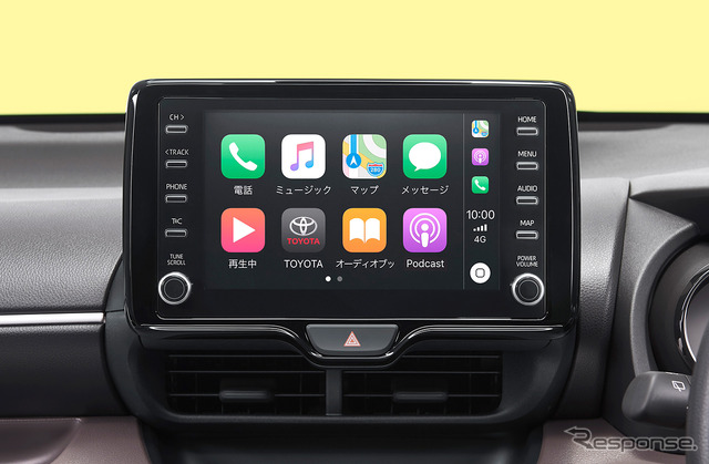 ヤリス 8インチディスプレイオーディオ（画面はApple CarPlay接続時）