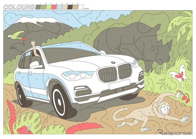 BMW X5 新型のぬり絵