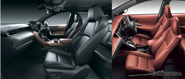 トヨタ・ハリアー新型(左)と従来型(右)
