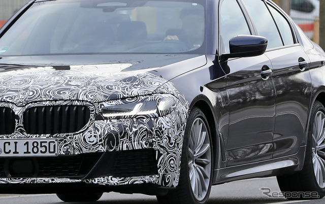 BMW 5シリーズ 改良新型プロトタイプ(スクープ写真)