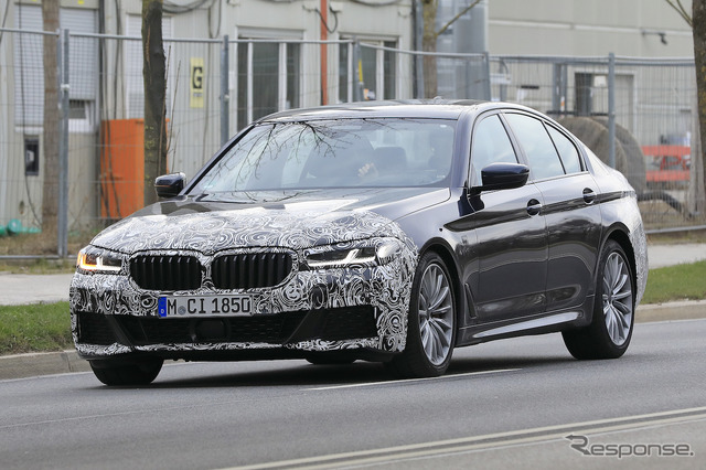 BMW 5シリーズ 改良新型プロトタイプ(スクープ写真)