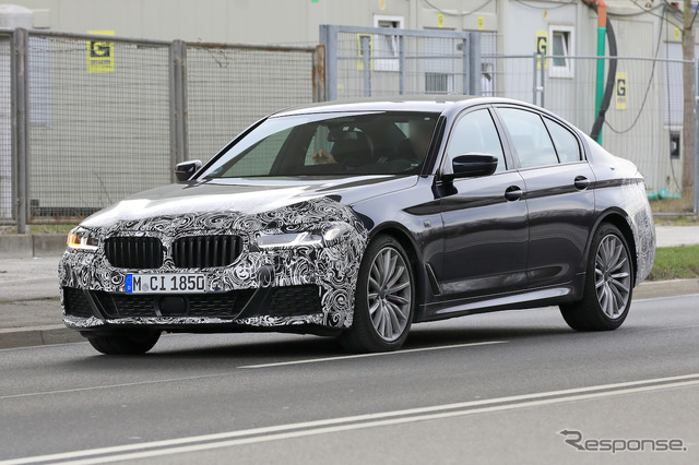 BMW 5シリーズ 改良新型プロトタイプ(スクープ写真)