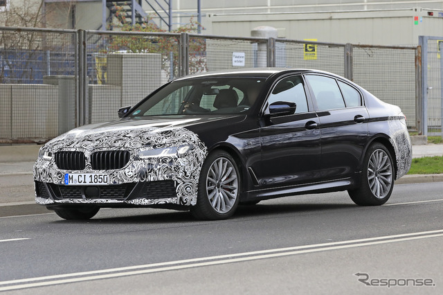 BMW 5シリーズ 改良新型プロトタイプ（スクープ写真）