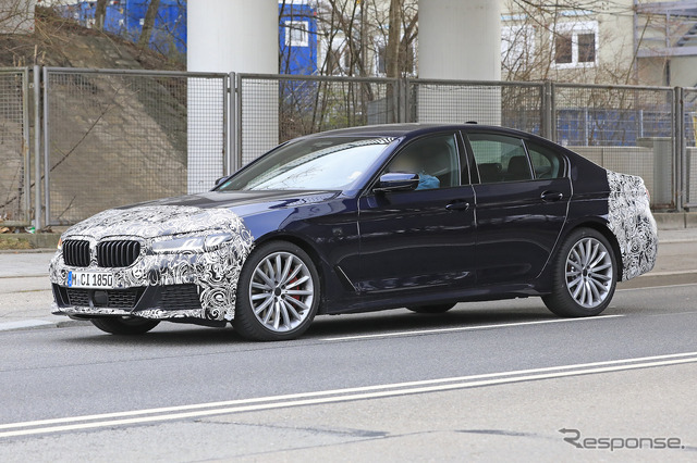 BMW 5シリーズ 改良新型プロトタイプ(スクープ写真)