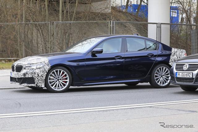 BMW 5シリーズ 改良新型プロトタイプ(スクープ写真)