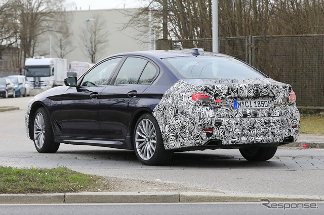 BMW 5シリーズ 改良新型プロトタイプ(スクープ写真)