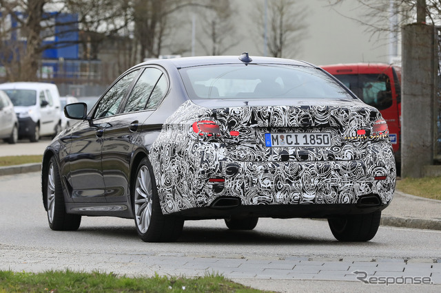 BMW 5シリーズ 改良新型プロトタイプ(スクープ写真)