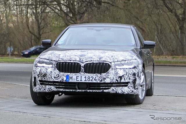 BMW 5シリーズ 改良新型プロトタイプ(スクープ写真)
