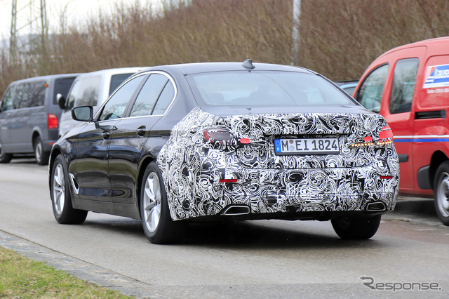 BMW 5シリーズ 改良新型プロトタイプ(スクープ写真)