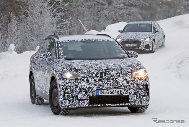 アウディ Q4 e-tron 開発車両(スクープ写真)