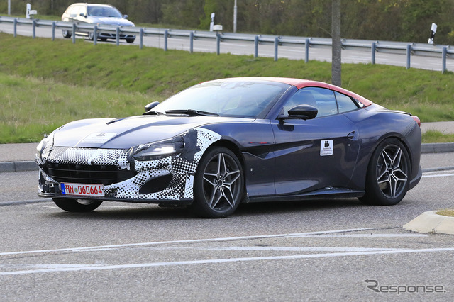 フェラーリ ポルトフィーノ 改良新型プロトタイプ(スクープ写真)