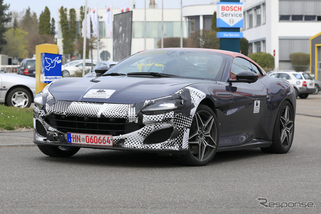 フェラーリ ポルトフィーノ 改良新型プロトタイプ(スクープ写真)