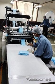 マルチスズキがシート製造の合弁工場でマスクを生産