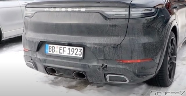 ポルシェ カイエンクーペ GTS 開発車両 スクープ動画