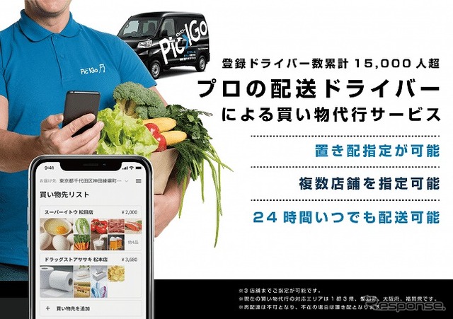 ロの配送ドライバーによる買い物代行サービス「PickGo買い物代行」を開始