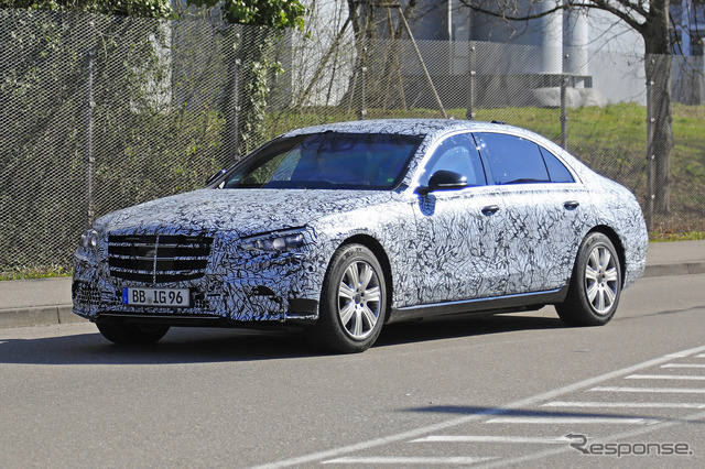 メルセデスベンツ Sクラス ガード 開発車両(スクープ写真)
