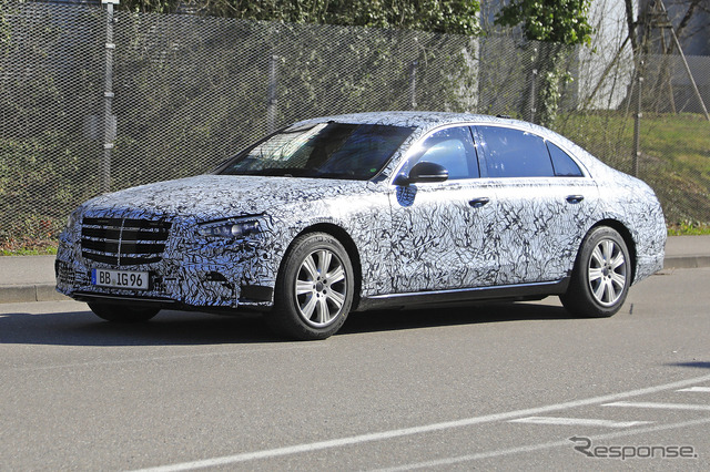 メルセデスベンツ Sクラス ガード 開発車両(スクープ写真)