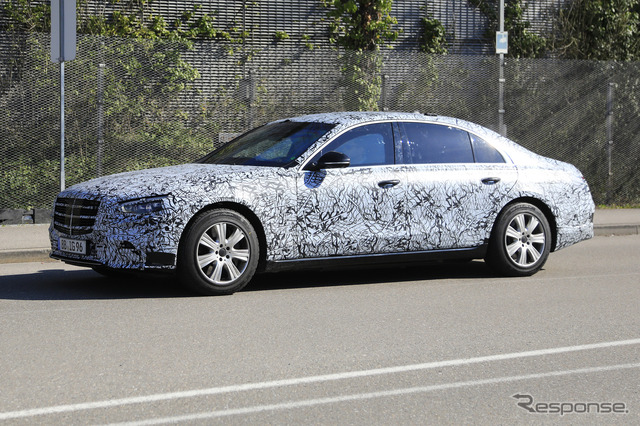 メルセデスベンツ Sクラス ガード 開発車両(スクープ写真)
