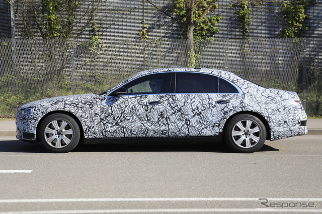メルセデスベンツ Sクラス ガード 開発車両(スクープ写真)