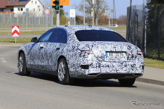 メルセデスベンツ Sクラス ガード 開発車両(スクープ写真)