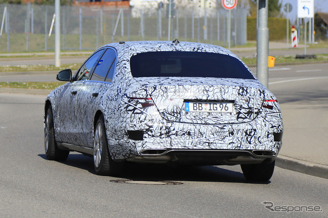 メルセデスベンツ Sクラス ガード 開発車両(スクープ写真)