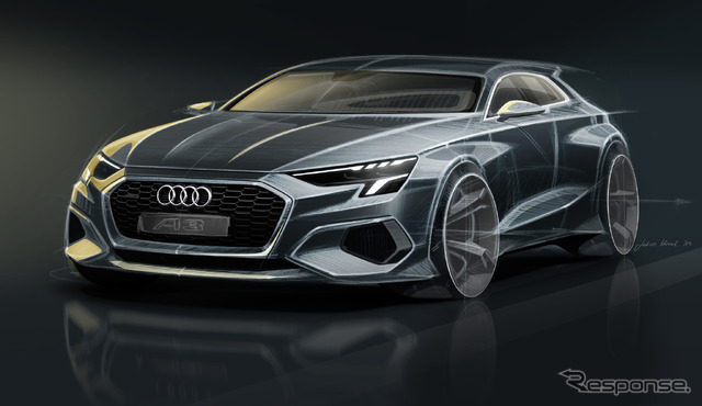 アウディ A3 スポーツバック 新型のデザインスケッチ