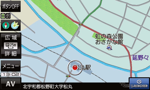 ＜愛媛県北宇和郡松野町＞19年モデルでは市街地図が表示できていなかった