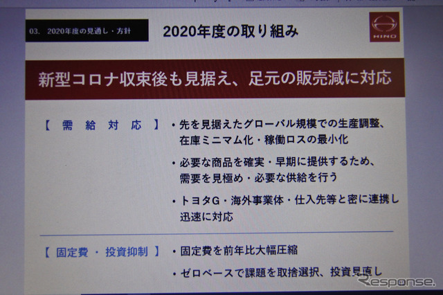 日野自動車 2020年３月期決算 説明会