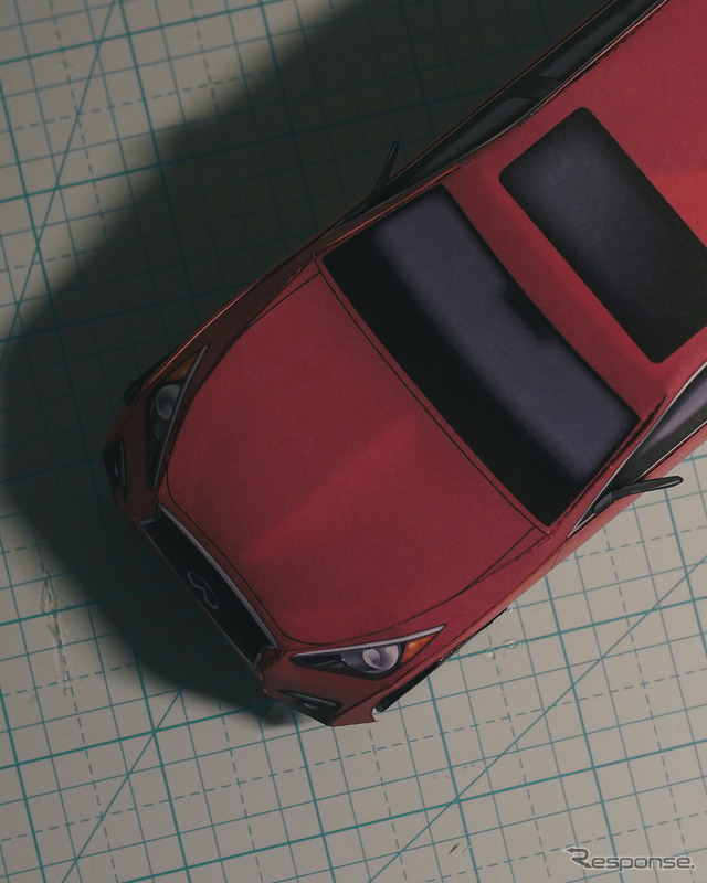 インフィニティ Q50(日本名:日産『スカイライン』に相当)のペーパークラフト