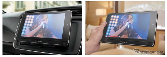 タブレットは車内外で自在に利用できる