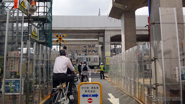 竹ノ塚駅 高架化工事（2020年5月12日撮影）