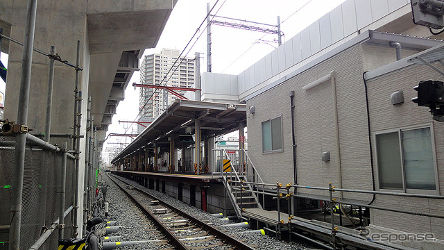 竹ノ塚駅 高架化工事(2020年5月12日撮影)