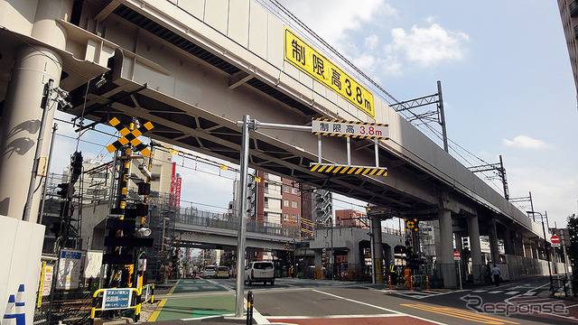 竹ノ塚駅 高架化工事(2020年5月12日撮影)