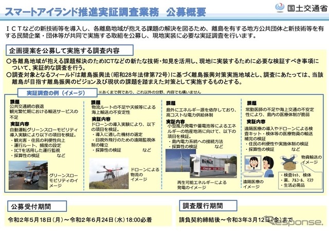 スマートアイランド実現に向けた実証調査の概要