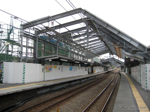 2020年度鉄道・バス設備投資計画：天王町駅改良工事の様子