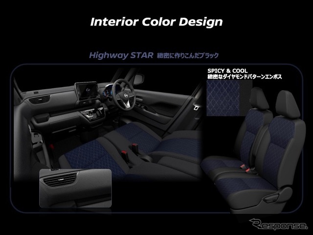 ハイウェイスターのインテリアカラー:スパイシー&クール