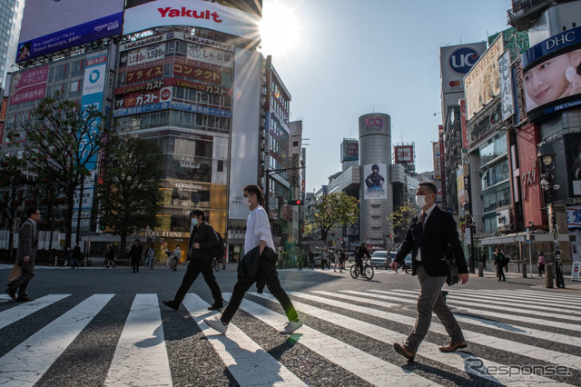 4月8日、渋谷区（渋谷駅付近）