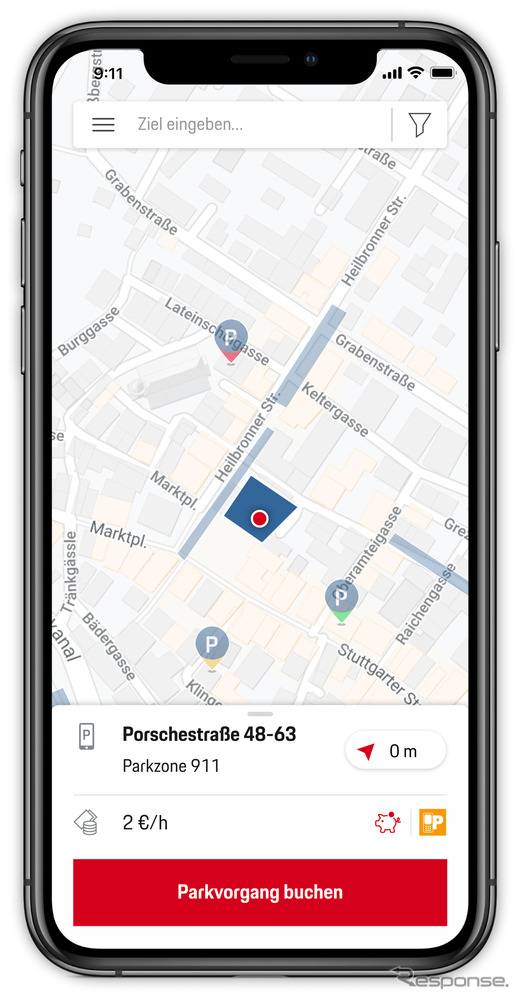 ポルシェの駐車支援サービス「Parken Plus」