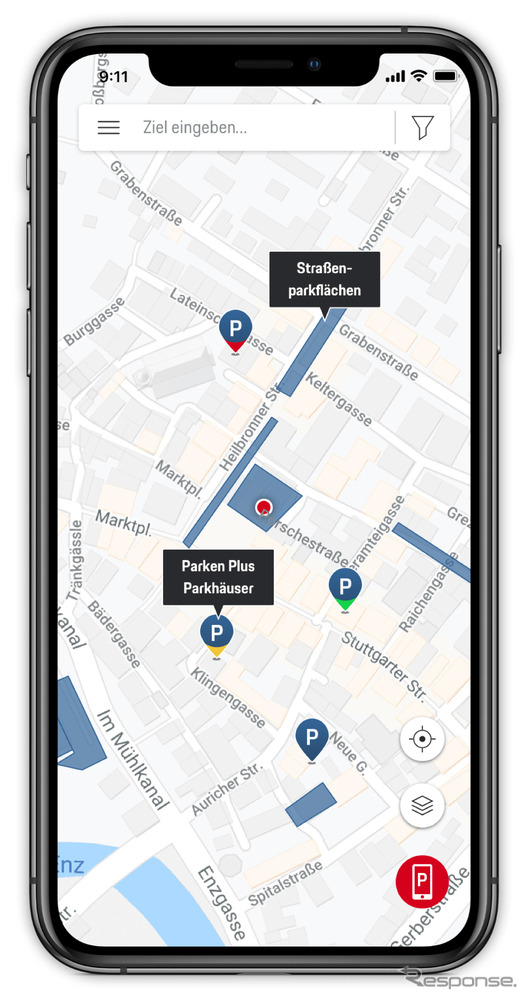 ポルシェの駐車支援サービス「Parken Plus」