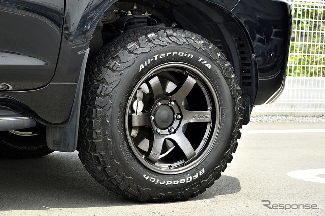 装着サイズ:18inx9J Inset+20 6H-139.7 カラー:スーパーダークガンメタ(AXZ) タイヤサイズ:265/65R18