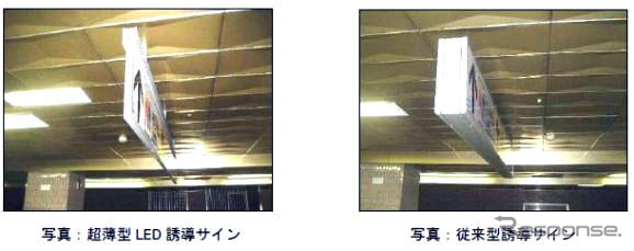 トピー工業、副都心線に超薄型LED誘導サインを納入