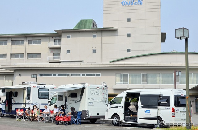 かんぽの宿に車中泊可能な施設「くるまパーク」開業