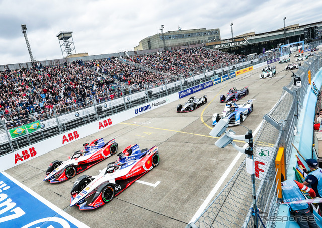 2018/2019シーズンのフォーミュラE ベルリン戦(19年5月)。