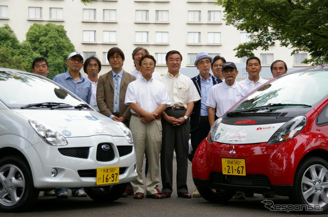 【洞爺湖サミット】電気自動車でCO2削減キャラバン…東京を出発