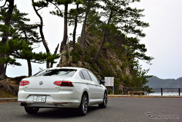 VW パサートTDI。鳥取~兵庫県境にて。