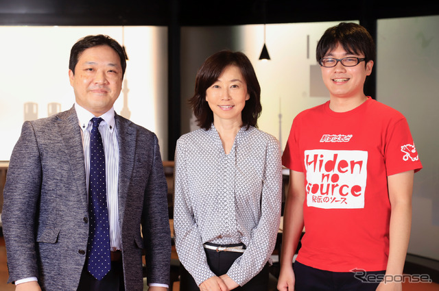 ヴァル研究所 山口憶人氏(左)/飯田裕子氏(中)/ヴァル研究所 熊野壮真氏(右)