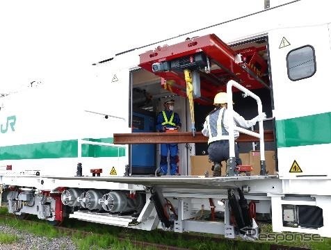 材料運搬車:パワーリフターとクレーン作業