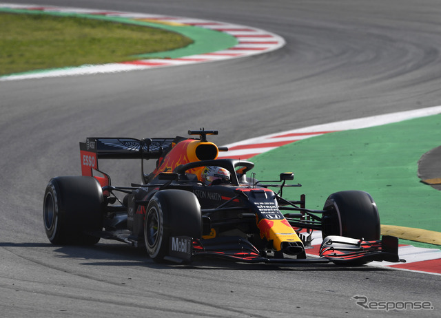 2020年型のレッドブルRB16・ホンダ(2月の合同テストにて)。